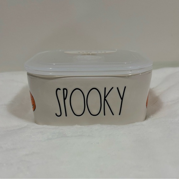 Rae Dunn Pumpkin “Spooky” Ceramic Tupperware - Picture 1 of 7